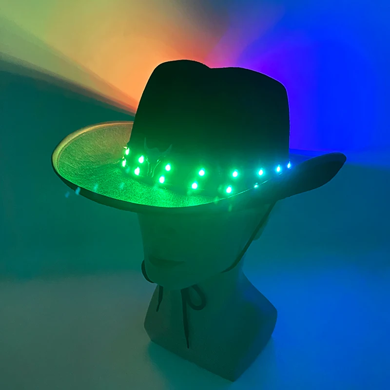 USB Rechargeable LED Glowing Gloves Finger Lighting Flashing Gloves Glasses Stage Performance Costume Dance Concert Decor