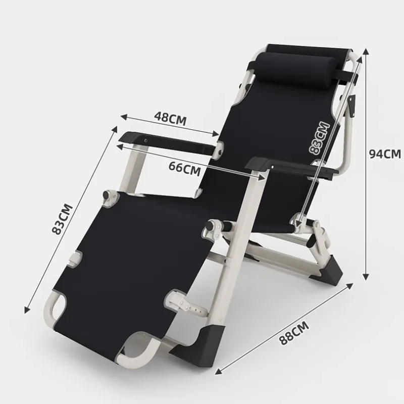 Office Lunch Break Portable Folding Camping Chair Beach with Headrest Lightweight Tourist Fishing Chair Outdoor Furniture Chaise