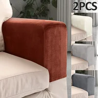 2Pcs Armrest Covers Universal Armchair Covers Non-Slip Sofa Armrest Protector Velvet Soft Warm Couch Arm Rest Covers Thickened 1