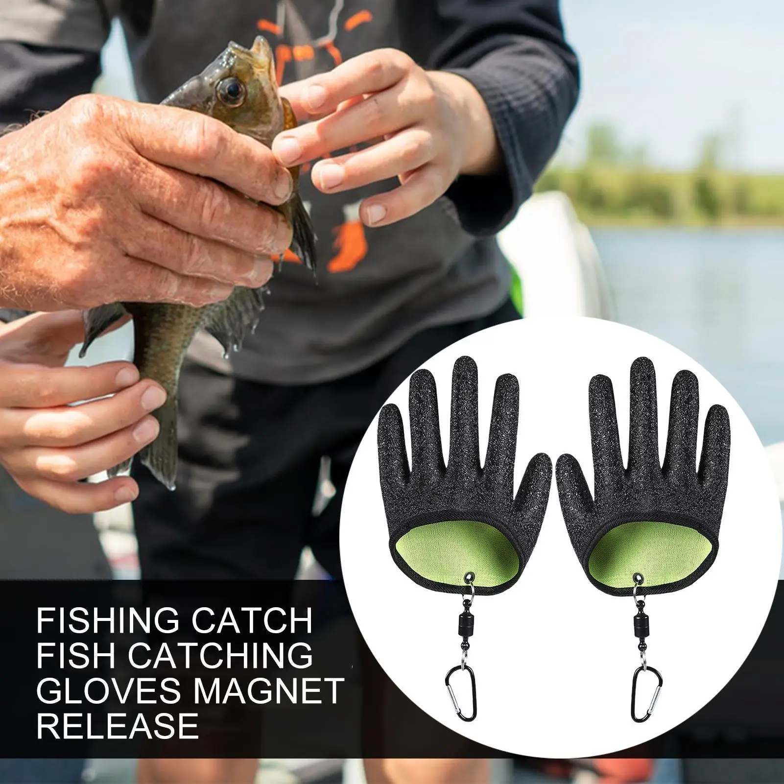 Fishing Gloves Men Puncture Resistant Fishing Gloves With Magnet Release Waterproof Fisherman Tools For Boyfriend Women Husband