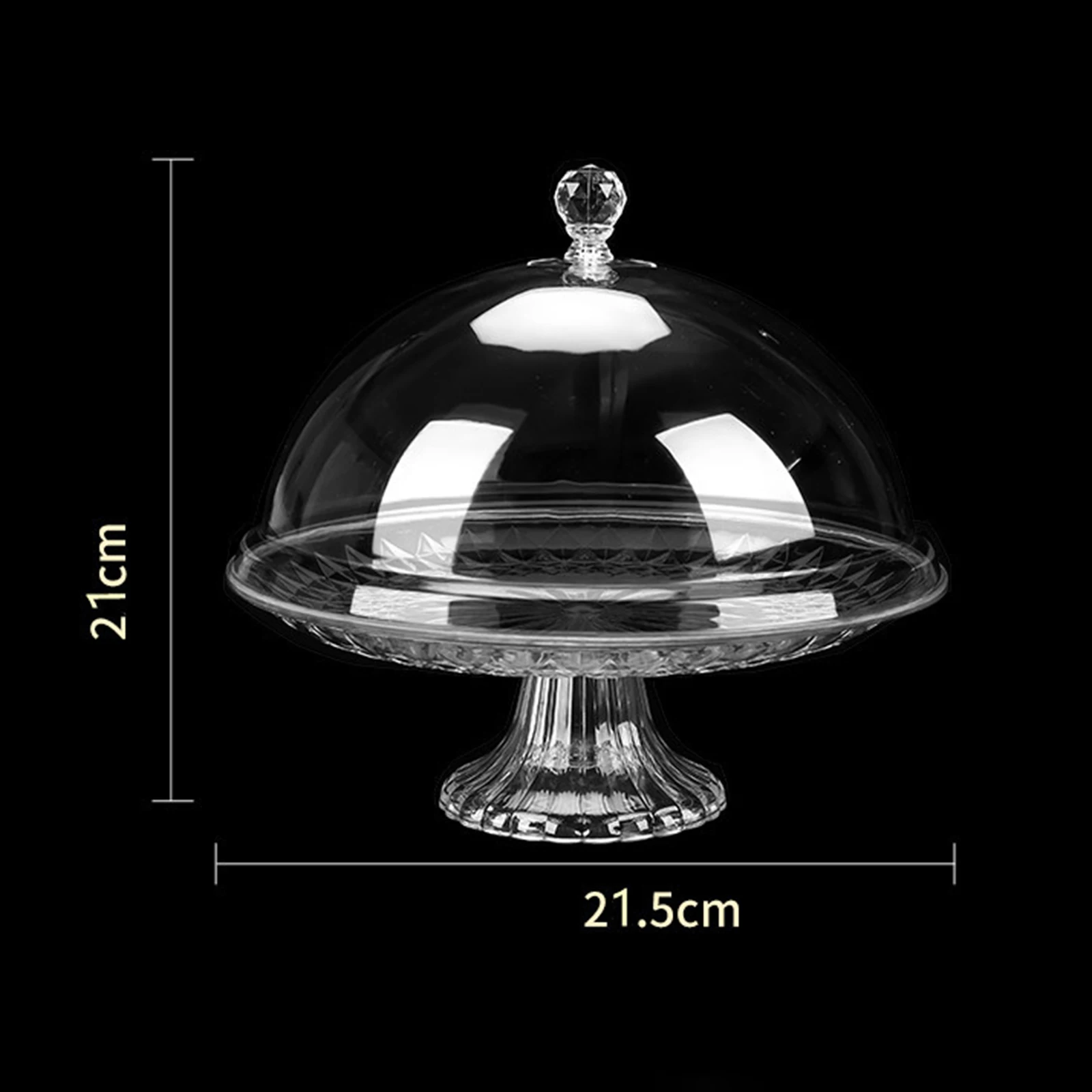 Cake Plate with Cover Thickened Multifunctional Durable for Parties Cake Tray Snack Fruit Dessert Plate Party