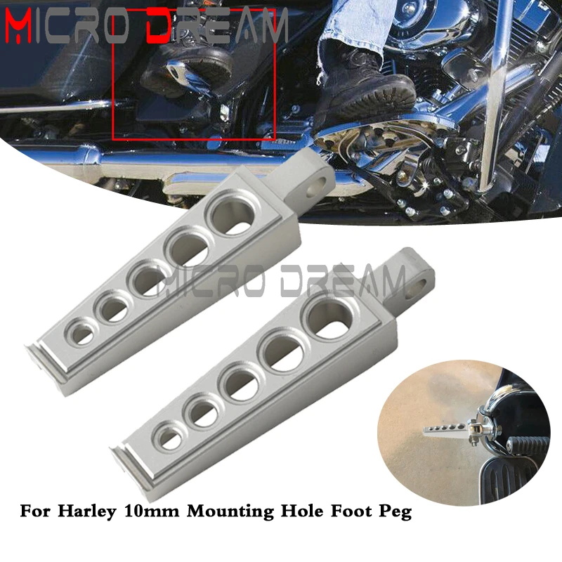 

Passenger Rider Highway 10mm Male-Mount Foot Peg Footrest For Harley Sportster XL 1200 883 Iron Touring Dyna Motorcycle Parts
