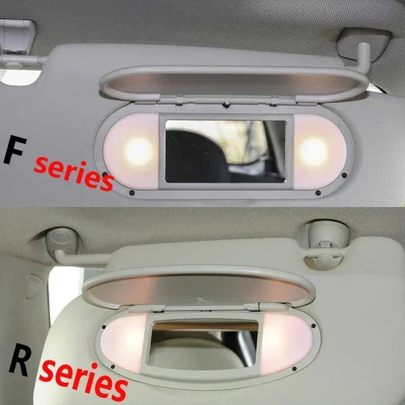 미니 쿠퍼용 신차 선바이저 미러 커버, 메이크업 미러 커버, 미니 R55 R56 R60 2007-2014 F55 F56 F60