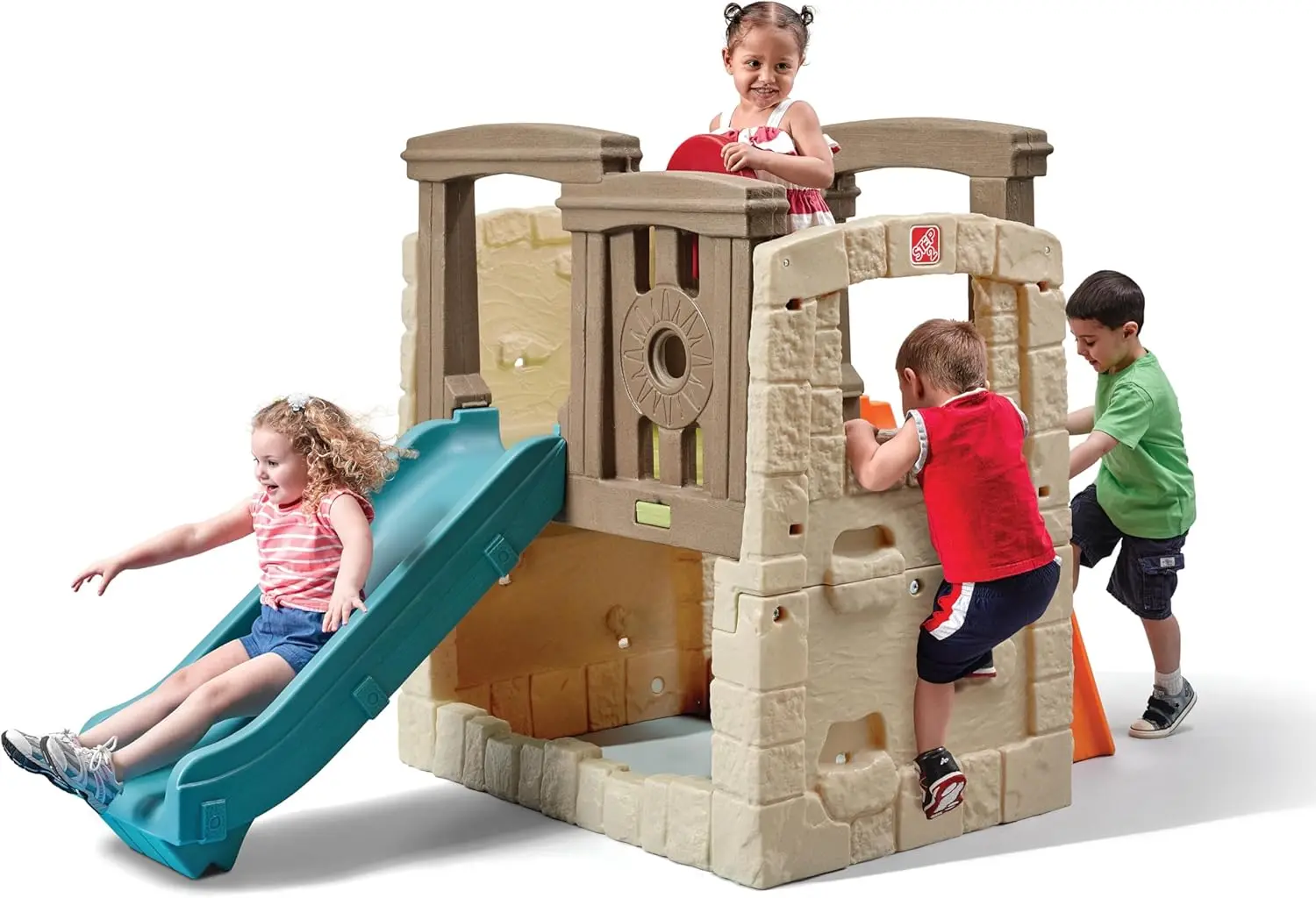 Woodland Climber II Kids Playset, Ages 2 &ndash;6 Years Old, Toddler Slide and Climbing Wall, Outdoor Playground for Backyard, Sturdy