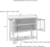 Kitchen Island, Microwave Stand, Coffee Bar with Storage Shelves, Towel Bars, Navy 3