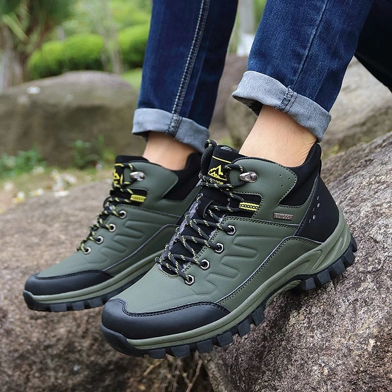 Winter Men Boots Fur Warm Snow Boots Waterproof Ankle Outdoor Men's Sneakers Footwear winter snow boots men boots