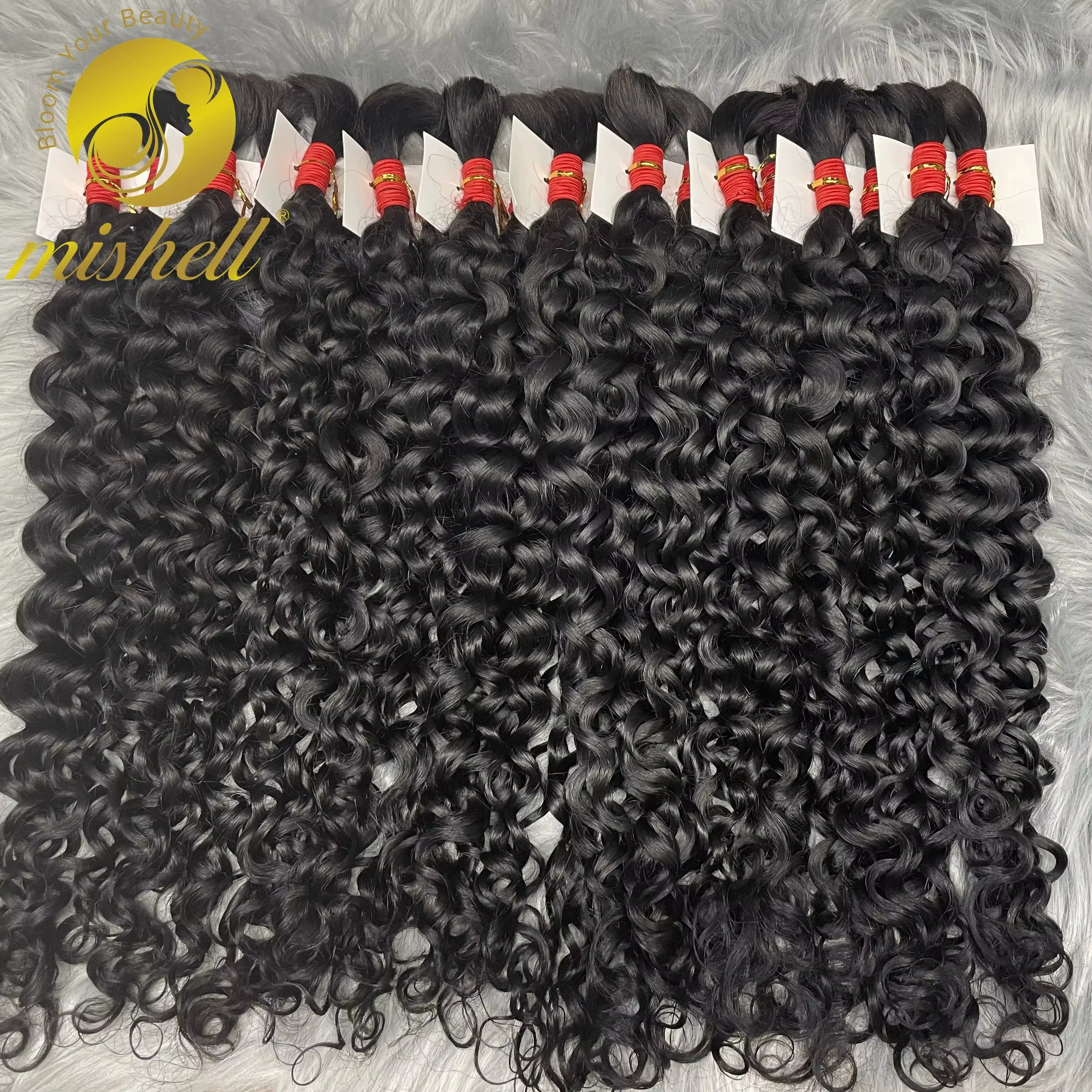 26 28inch water wave braiding human hair bulk no weft curly braiding hair bulk human extensions full ends for boho braids human hair extensions braiding hair extensions human braiding hair