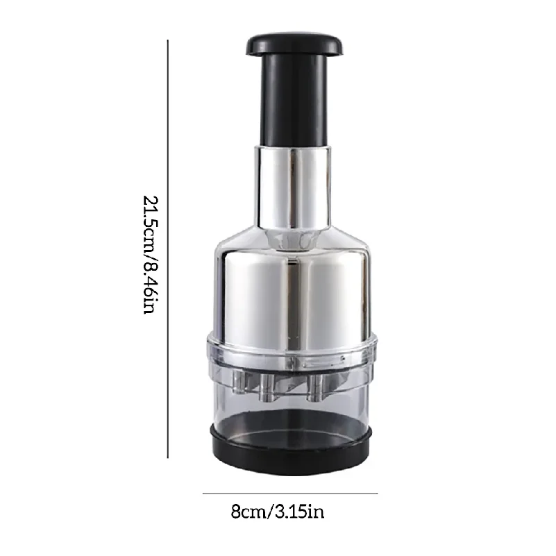 Küchenmaschine, Hand-Knoblauchpresse, Zerkleinerer aus Edelstahl, Obstschneider, Tomaten- und Kartoffelzerkleinerer, Mixer, für Zuhause und Outdoor_voghion.com