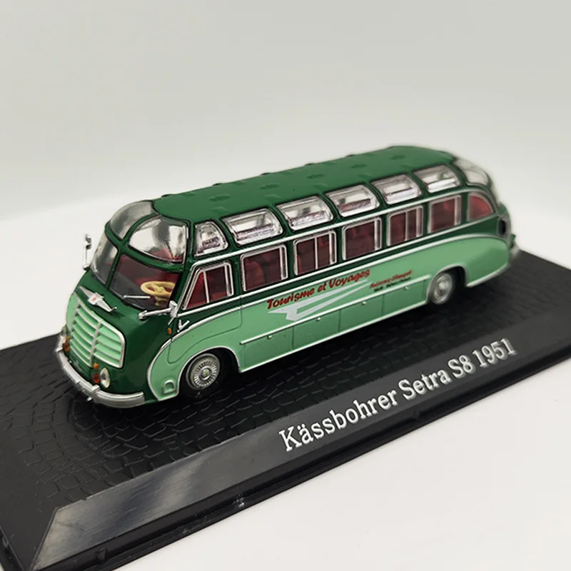 ダイキャスト-kassbohrer車モデルsetra-s8-bus1950クラシックノスタルジア大人のコレクションお土産ギフトディスプレイスケール1-72