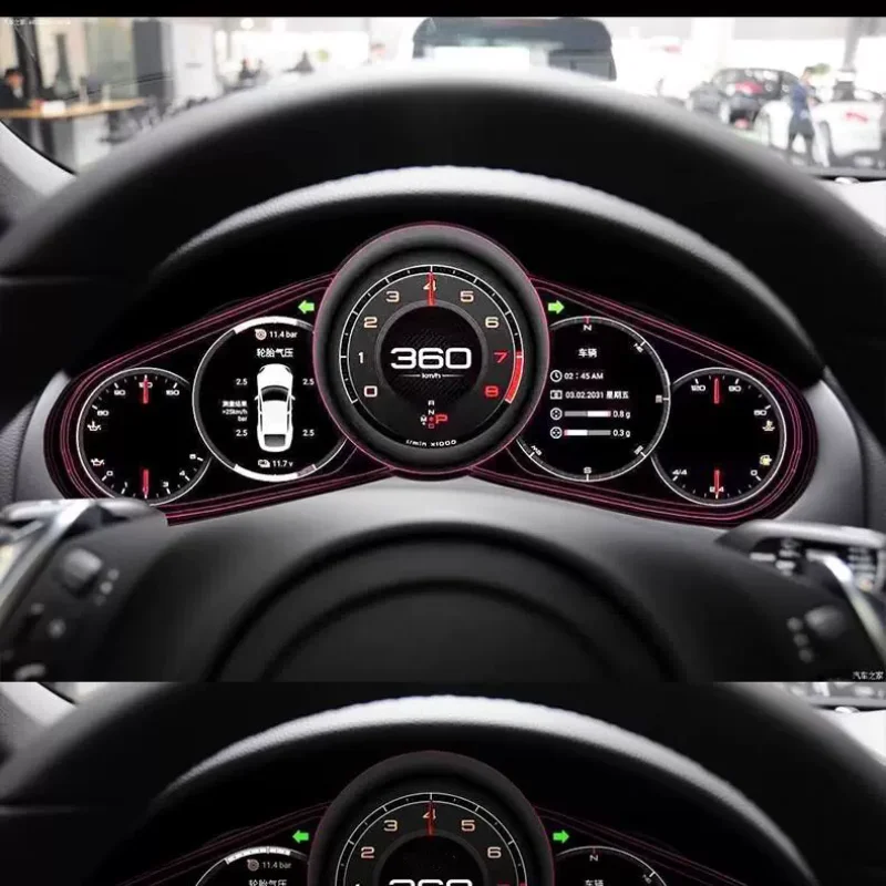 LCD Instrument Cluste for Porsche Cayenne Panamera Macan 718 10-23 modified Speed Water Temperature Car interior