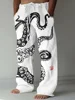 Summer Stylish And Comfortable Everyday Beach Pants Octopus Pattern 3D Printed Casual Plus Size Men's Casual Pants 4