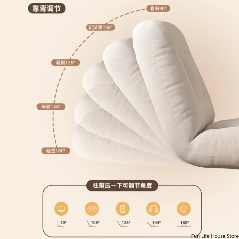 Modern Simple Lazy Sofa Tatami Single Folding Bed Backrest Seat Student Reclining Bay Window Balcony Chair Soft Home Supplies