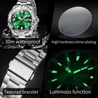 OLEVS 5560 Waterproof Stainless Steel Strap Watches For Men Quartz Business Men Wristwatches Calendar Week Display 2