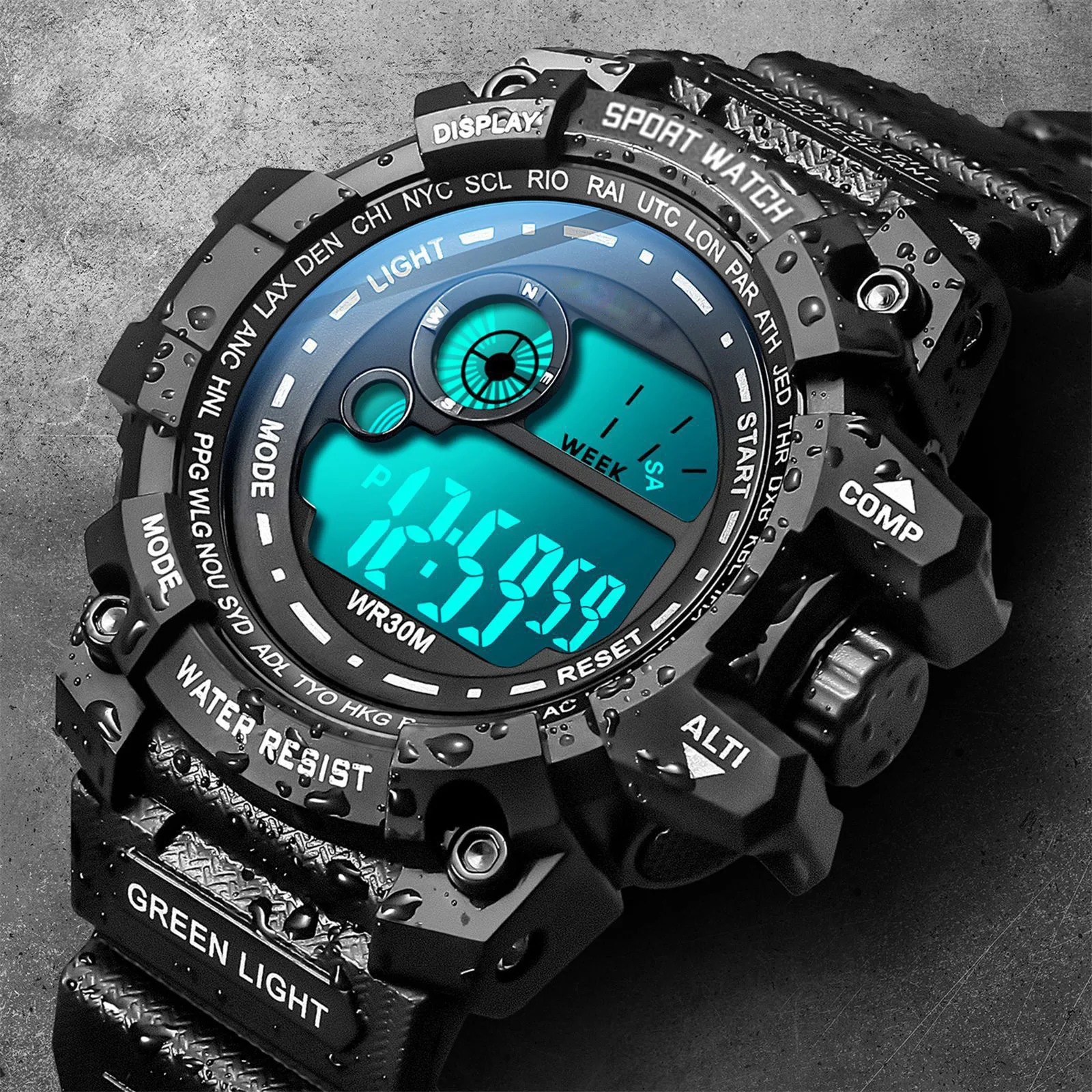 Men's Watch Outdoor Sports Boys Electronic Watch Luminous Men's Watch