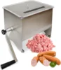 7Penn Meat Mixer – 20 lb Sausage Mixer Machine Meat Processing Equipment, Ground Beef Hand Mixer with Lid 1