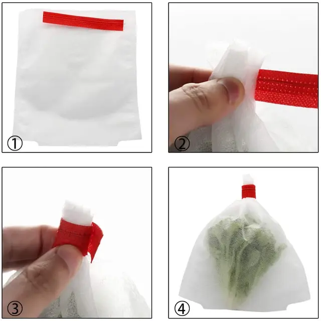 100 db Nem Szőtt Szövetkerti Hálózsákok Növényi Zöldséghálóza Táska Gát Újrahasznosítható Gyümölcsfa Burkolatok Védőnövények - Image 6