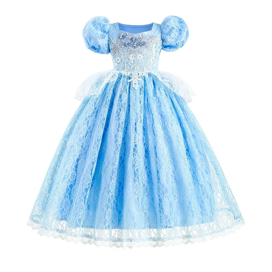 Frozen Dresses for Girls Halloween Costumes for Kid Cinderella Princess Children Gowns Disfraz Set Cosplay Outfits Party