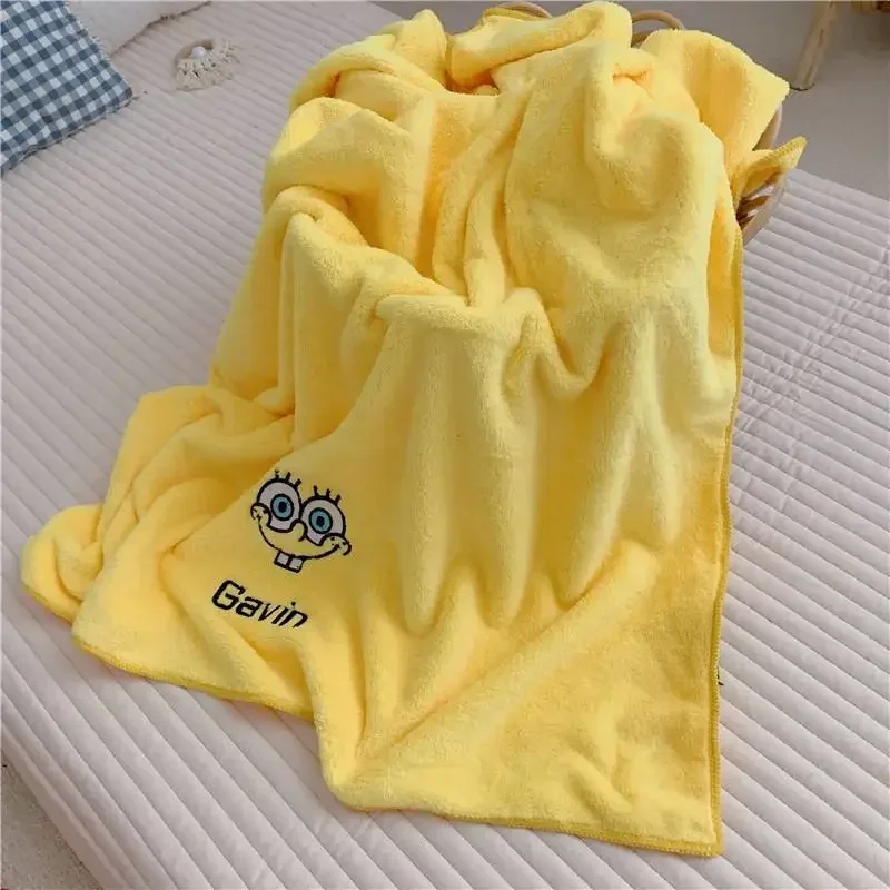 스폰지밥 패트릭 스타 타올, 애니메이션 어린이 자수 목욕 수건, 매우 두껍고 부드러운 성인 소년 소녀 얼굴 수건