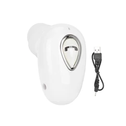 Compact Invisible Wireless Bluetooth Earbuds - HiFi Stereo Sound & Built - in Mic (White)