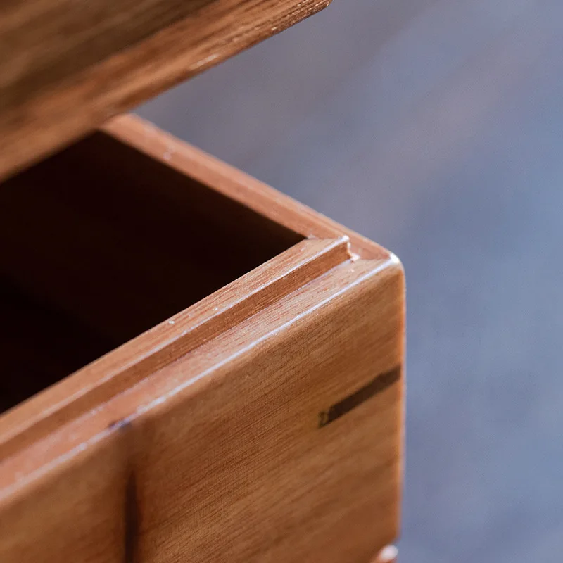 Chinese Bamboo Square Food Tray Solid Wood Tea Set Tray Home Breakfast Cake Flower Pot Bonsai Gardening Holder Tea Tray
