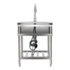 Black&Silver，Durable Kitchen sinks with Pull-Out Faucet, Adjustable Temperature, and Space-Saving Bottom Shelf 6