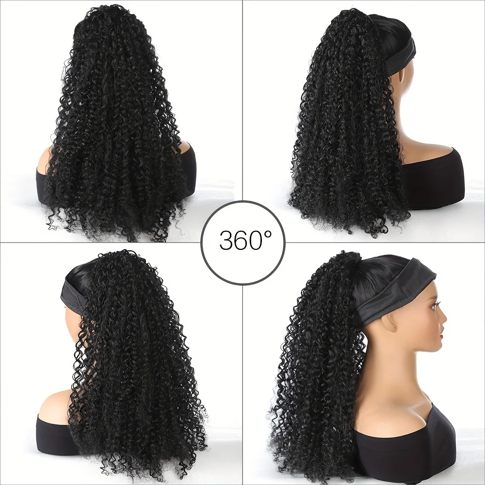 8-26 Inch Afro Kinky Curly Drawstring Ponytail Human Hair Extensions 3C 4A Brazilian Remy 100% Human Hair Ponytail For Women 5