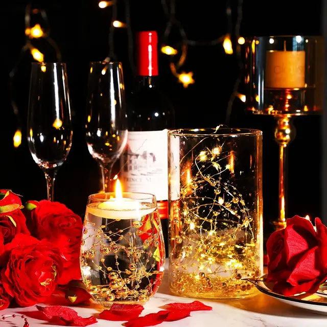 Perle Artificiali Per Candele Galleggianti - 5 Metri, Decorazione Per Matrimoni E Feste - Foto 2