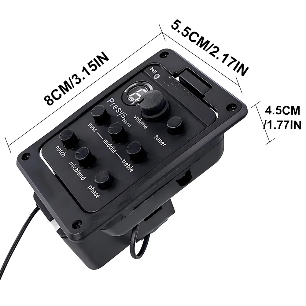 Plastic 301 Guitar Pickup with Tuner For Fishman Presys Blend Guitar Preamp EQ Equalizer Guitar Tuner Guitar Soundhole EQ Parts