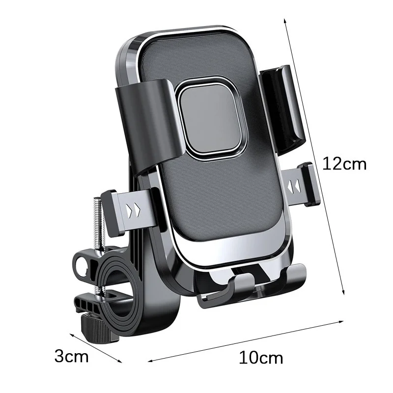 Premium Moto Bike Phone Holder - One-Hand Operation & 360° Rotation for Motorcycles and Scooters