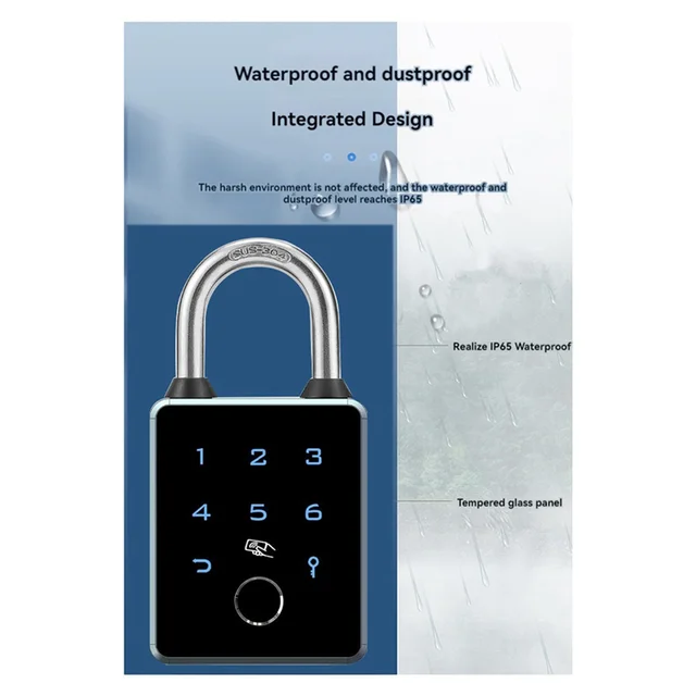 A17Z TTLOCK Smart Padlock APP Control Waterproof Password IC Card RFID Bluetooth Anti-Theft Luggage Bag Electronic Door Lock 6