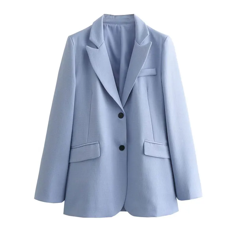 

TRAF Women Breasted Blazer Office Lady Slim Classic Coat Suit Jacket Female Chic Outwear Winter Woman Clothing Elegant Coats