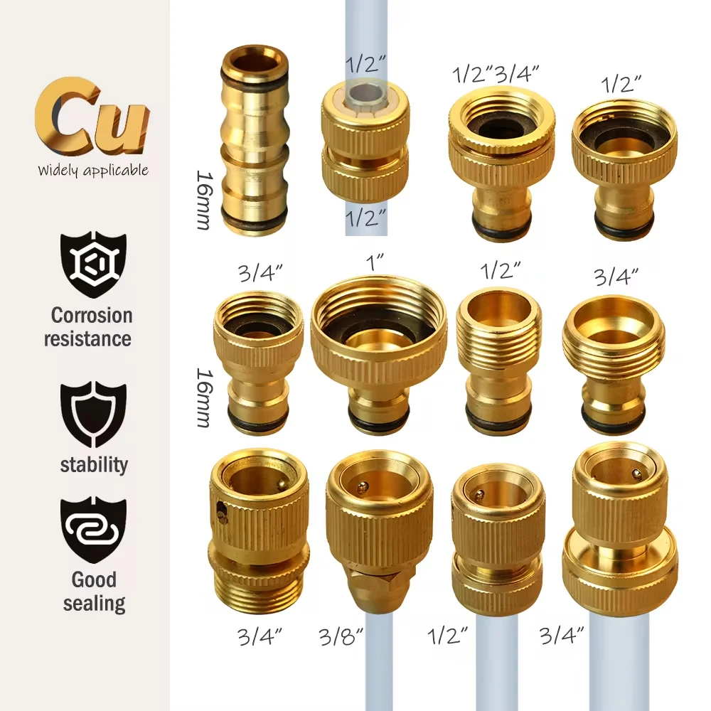 Solid brass hose adaptor