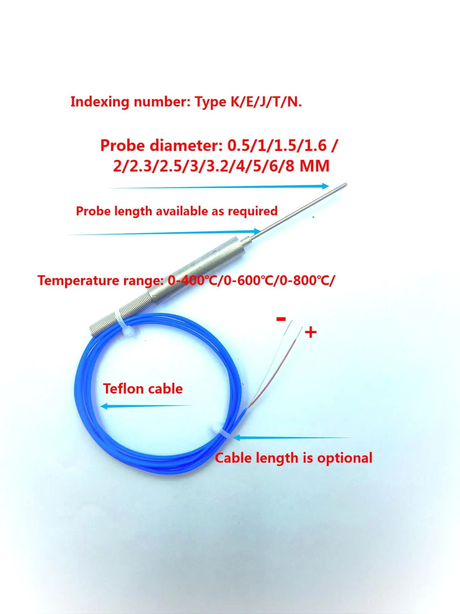 TJKtypearmouredthermocoupletypePT100temperaturesensortypeK0