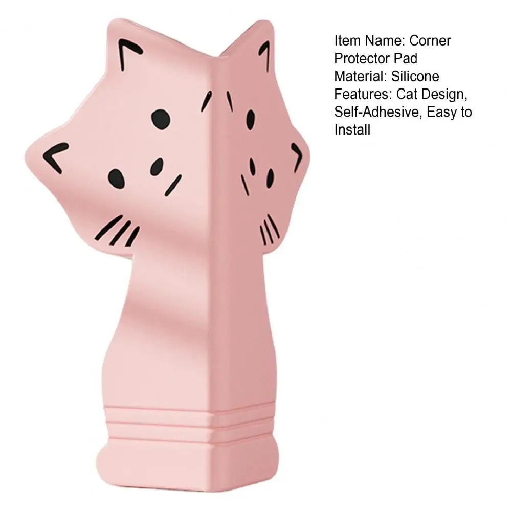 10cm Cat Silicone Anti-Collision Pad Safety Corner Protector Thickened Home Living Bedroom Wall Corner Protection Bumper Guard