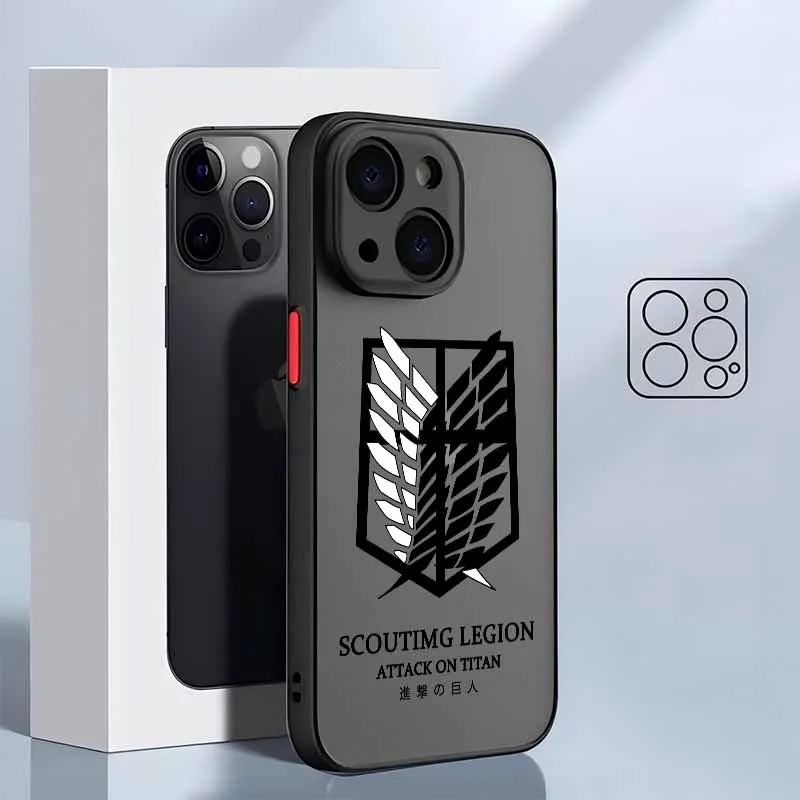Attack On Titan Frosted Translucent Soft Phone Case