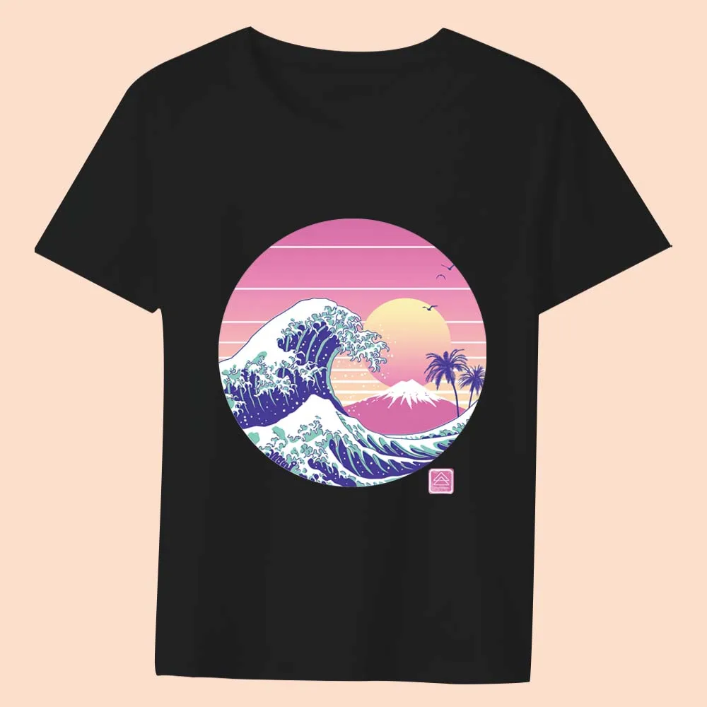 

Leisure men's T-shirt With Wave Pattern Comfortable Material Summer Persona Lized Cool Casual Fun Outdoor Street Round Neck