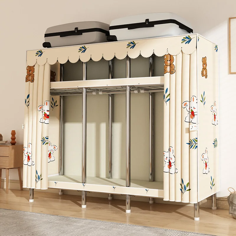 

Modern Storage Wardrobes Mobile Bedroom Rack Organizer Cloth Divider Wardrobes Foldable Meuble De Rangement Salon Furniture