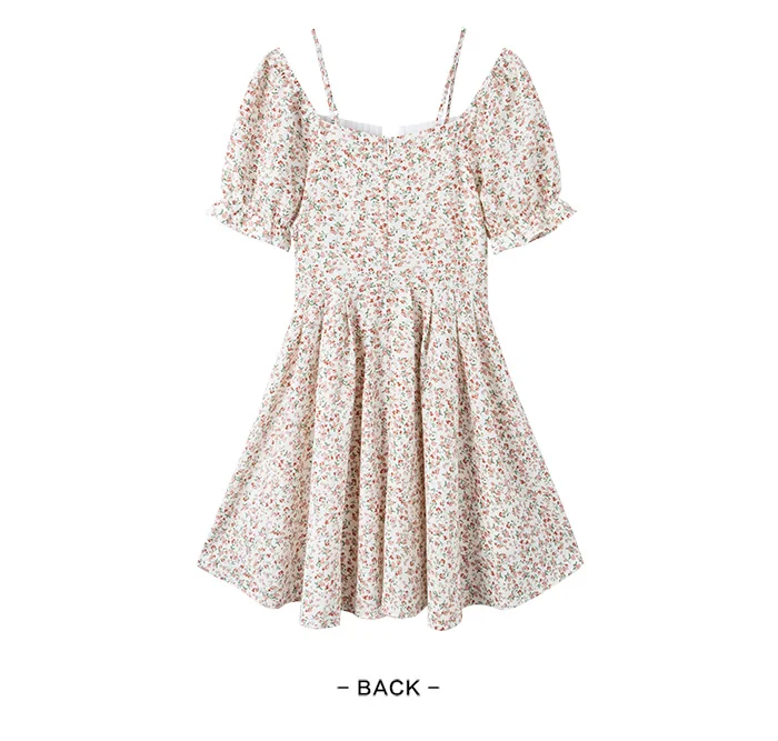 Vestidos Mujer Vestido Halter de Gasa Atado Mori Temperamento Romántico Verano Textura Floral Hada Dulce