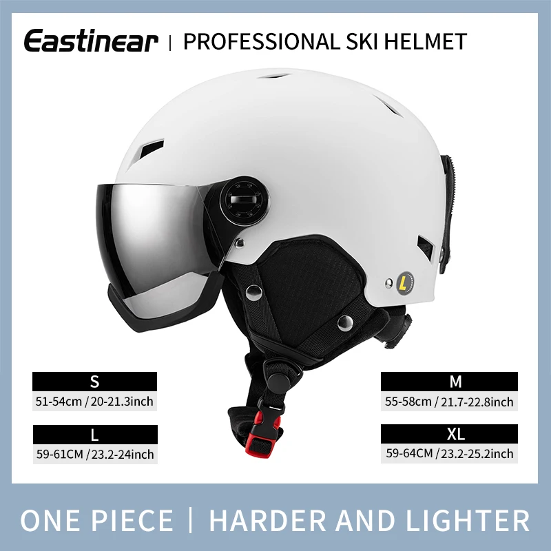 קסדת סקי חדשה וקלת משקפיים All-in-one של Eastinear לגברים ונשים וילדים, ציוד לסקי ושלג בחוץ