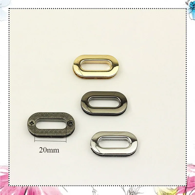 30Pcs 19mm Metal Oval O D Ring Eyelet Buckles Screw for Handbag Belt Strap Hook Clasp Accessories DIY Leather Craft 5pcs 25mm handbag straps hanger d ring buckles collar lobster clasp swivel trigger clips snap hook diy leather craft accessory