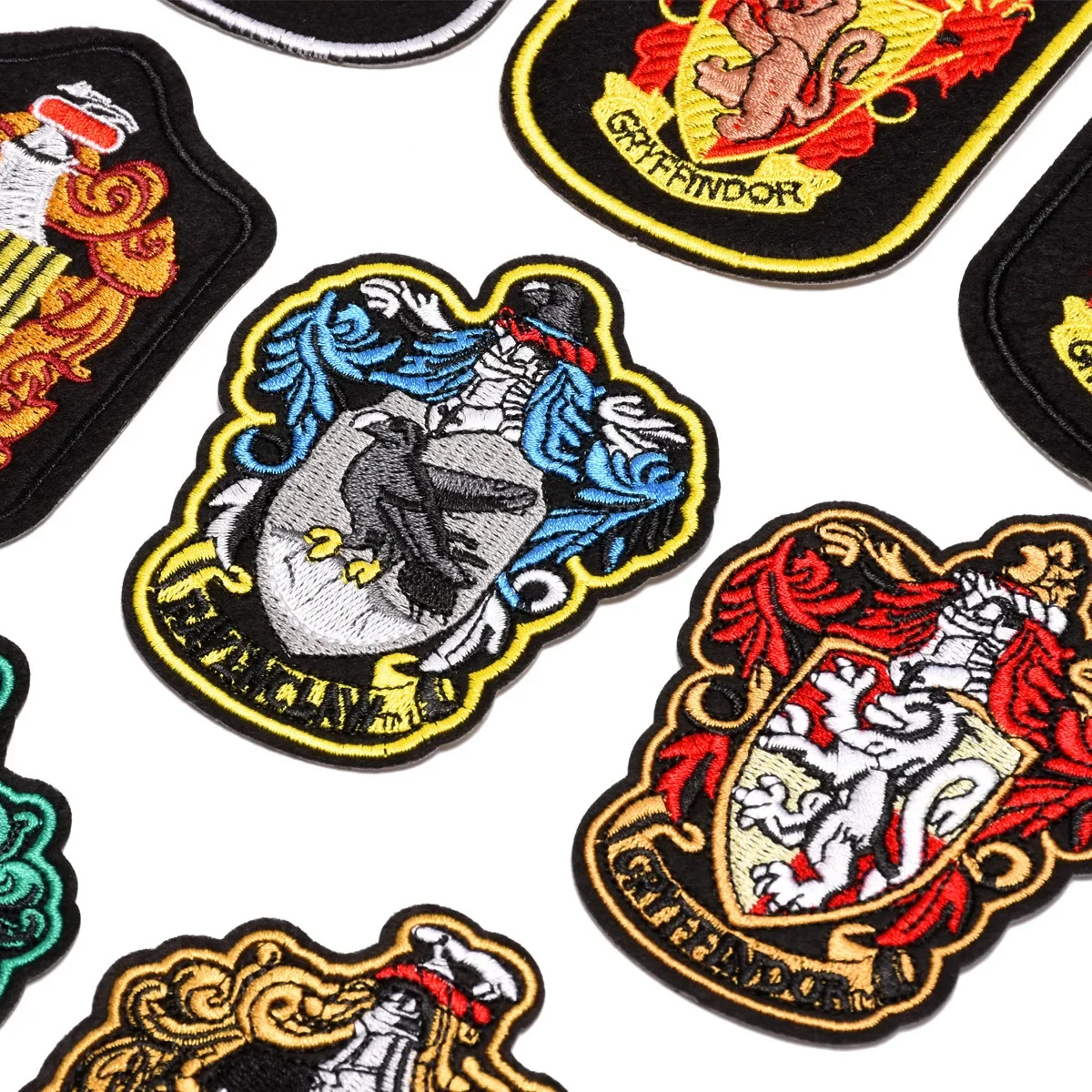 Harry Potter Magic Robe Backpack Embroidered Patch House Badge Sleeve Patch House Gryffindor Clothing Accessories Set