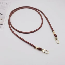 Elegant PU Leather Crossbody Shoulder Strap - 120cm Replacement with Buckle (Brown gold buckle)