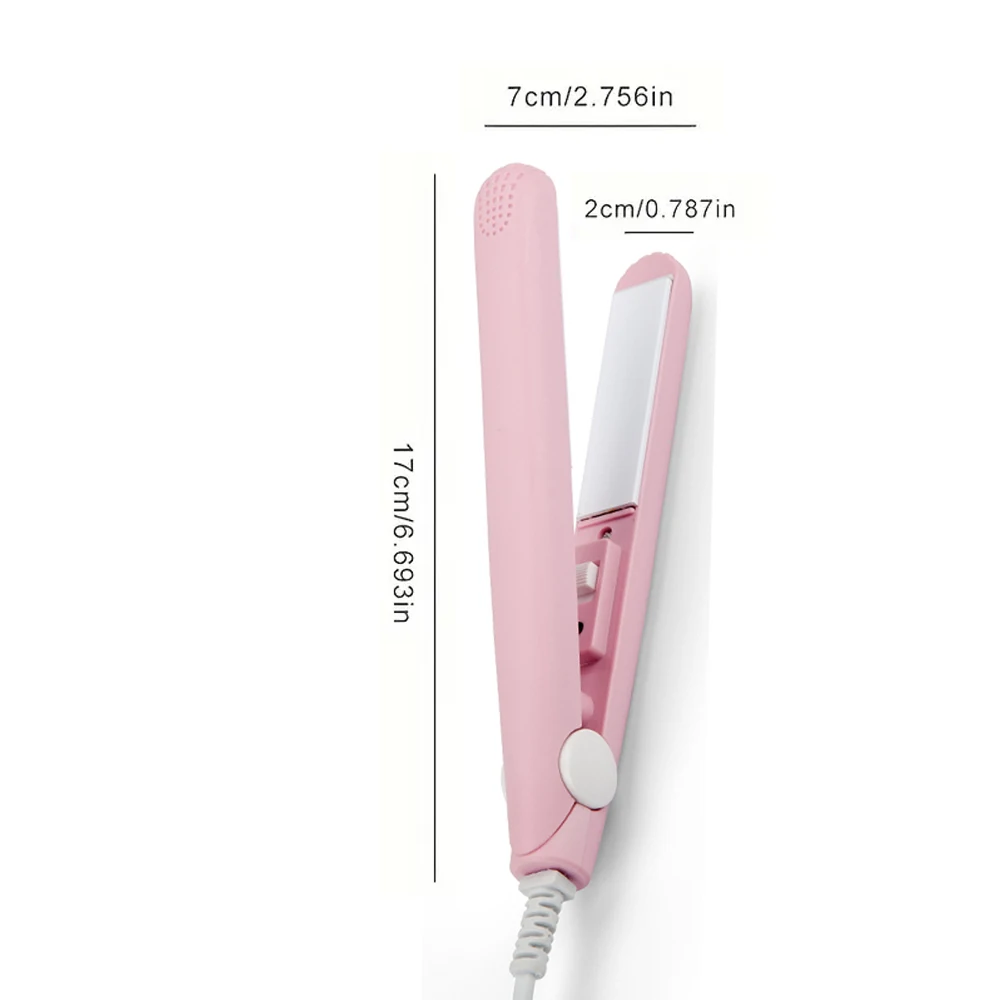 New Travel Hair Styling Tool Mini Hair Straightener Small Power Curling Irons Girls Air Bangs Portable Gift Splint Flat Iron 6