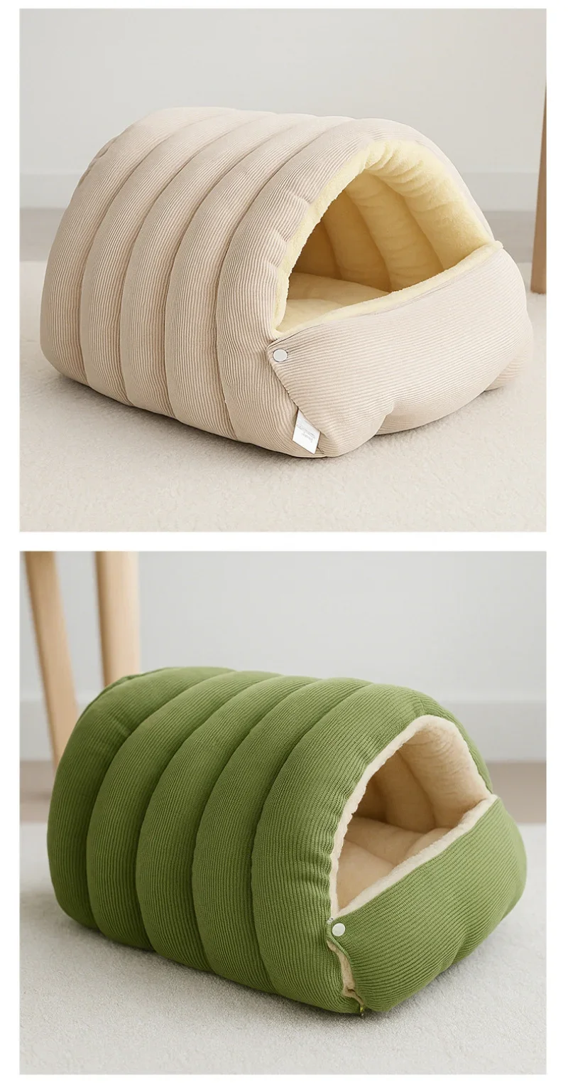 Cat Nest Four Seasons Universal Removable and Closed Cat Bed Winter Dog Nest Warm Sleeping Bag with Thick Velvet Pet Supplies