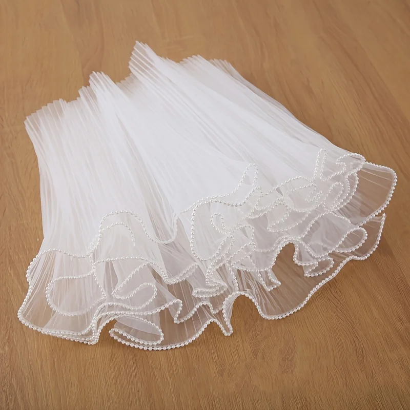1pc Valentine's Day Pleated Wavy Bouquet Wrapping Flower Wrapping Mesh, Cuttable Wavy Yarn Decoration Florist Supplies