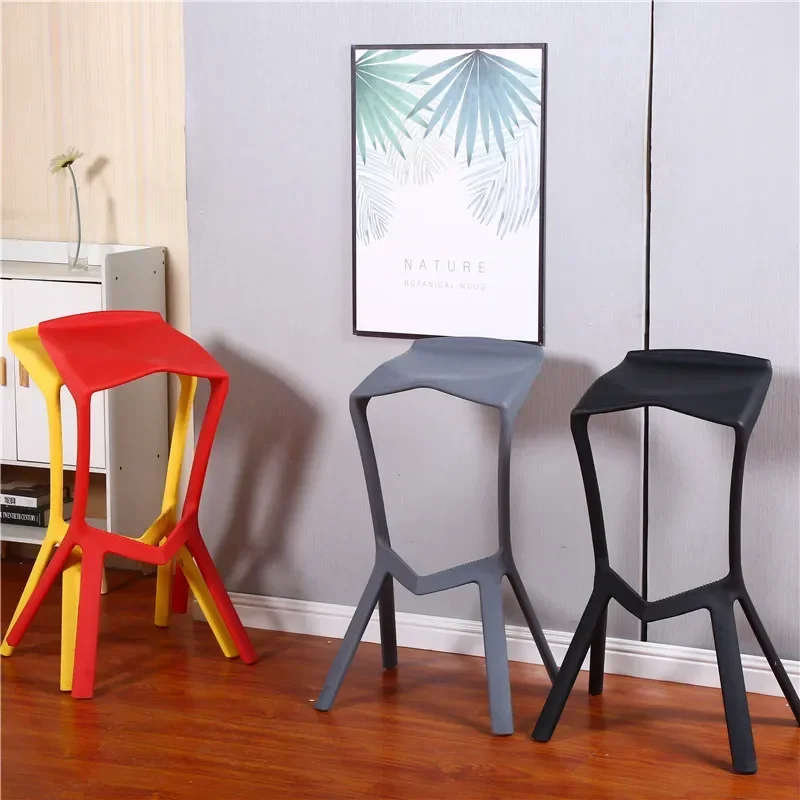 Nordic Plastic Stools Home Leisure Bedroom Ottomans Furniture Modern Girl Dressing Stool Creative Hotel Front Desk Chair