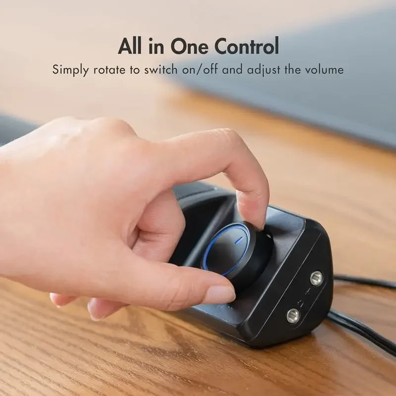 가정용 하이파이 소형 사운드 바, 데스크탑 서브우퍼, 휴대용 PC 게이밍 스피커, 헤드폰 및 마이크 잭 포함, 신제품