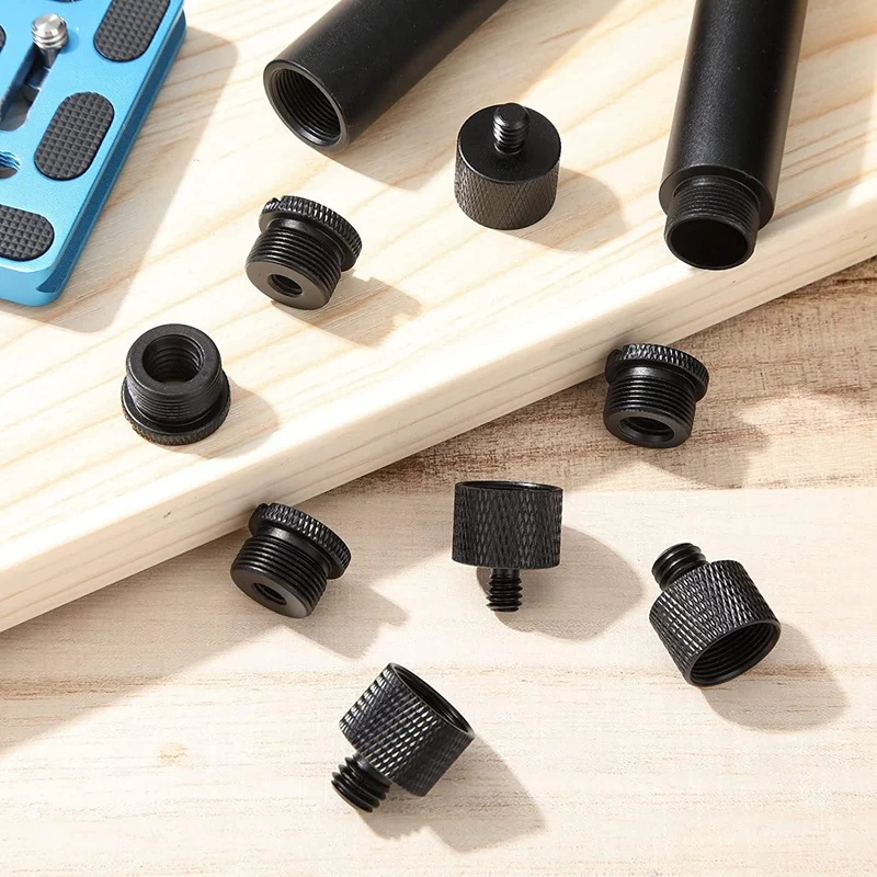 Set 4 Adattatori Filettati Per Microfono – Da 5/8" Maschio A 3/8" Femmina, In Ottone, Per Staffe E Supporti Audio