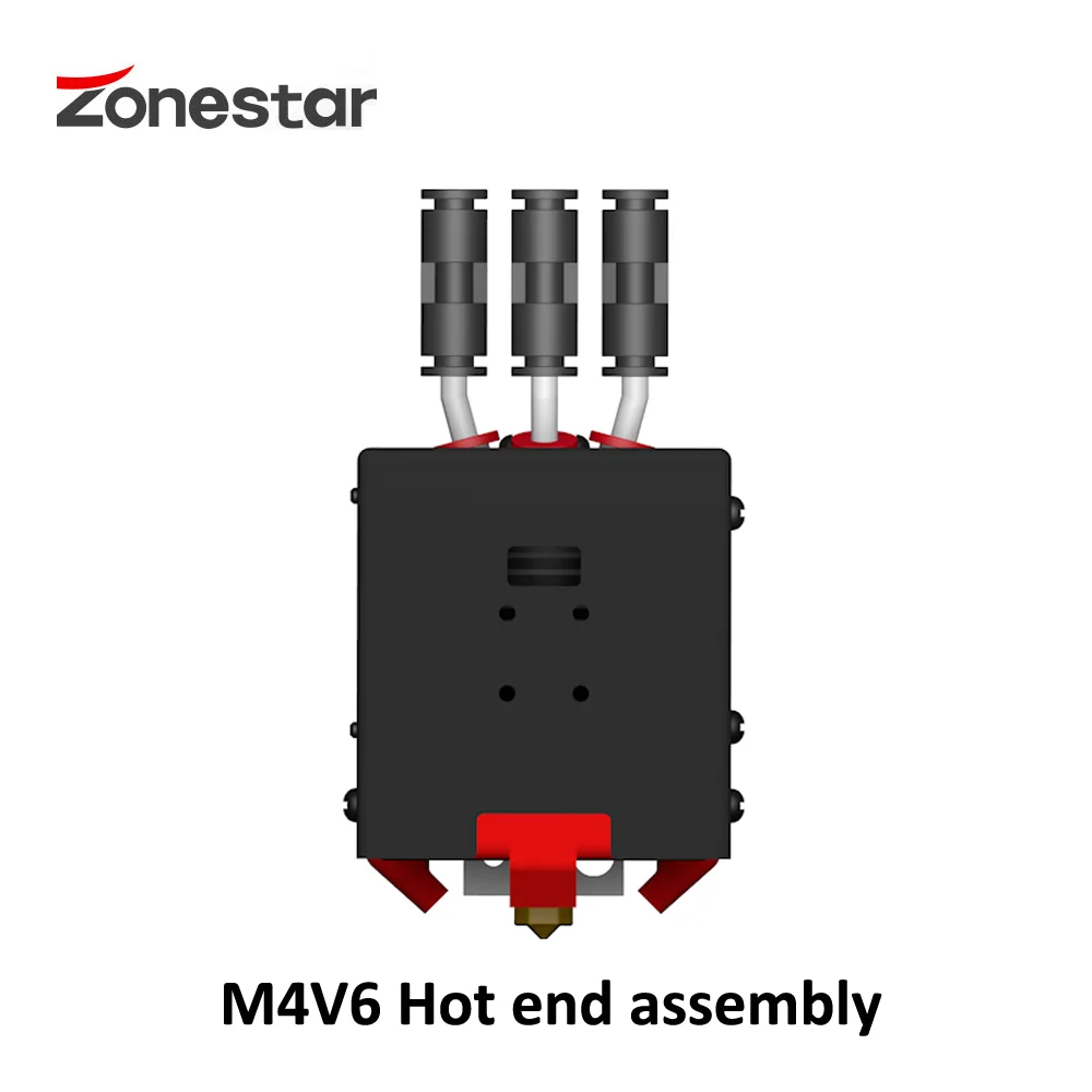 ZONESTAR M4V6 the 6th Version 4-IN-1-OUT Mix Color Hotend Assembly Four Colors Printhead Nozzle 1.75mm Filament Printer