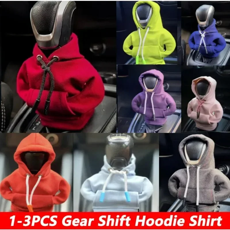 

1-3PCS Fashion Hoodies Car Gear Shift Cover Gearshift Decor Manual Handle Gear Shift AntiSlip Sweatshirt Auto Change Lever Cover